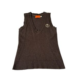 (Sz S) Vintage Juicy Couture cashmere blend sweater vest - chocolate brown